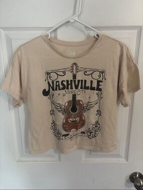 wonder nation Beige Nashville Music City Graphic Tee